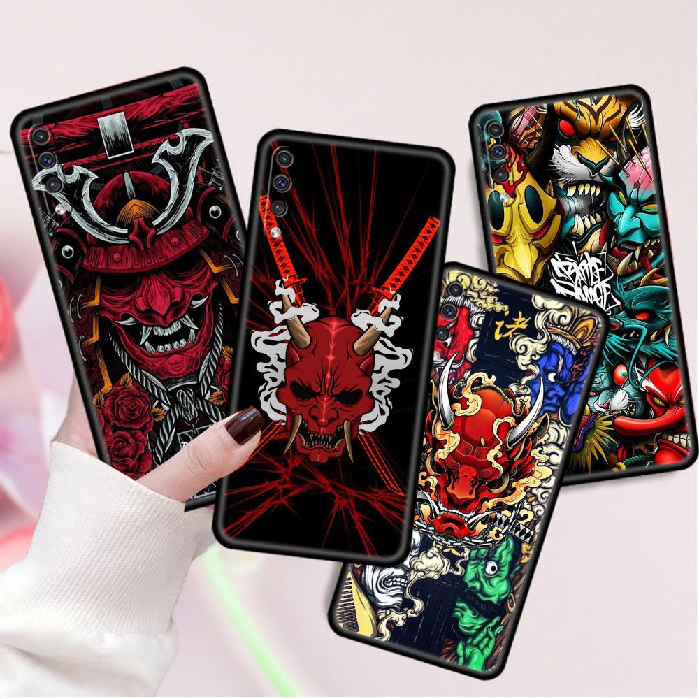 

Чехол для Samsung Galaxy A50 A70 A30 A20s A20e A10 A40 A10s A10e M52 M51 M31 M30s M21 черный чехол для телефона самурай они маска Samsung A60