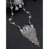 Fashion Latest Stylish Traditional Oxidised Silver Necklace Jewellery Set for Women