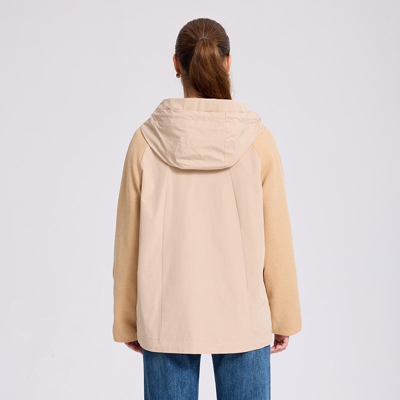 Women Jacket MODERN NEW SAGA Spring Women Coat Brand Autumn Lady Trench Coat Hooded Windbreaker Plus Size Patchwork