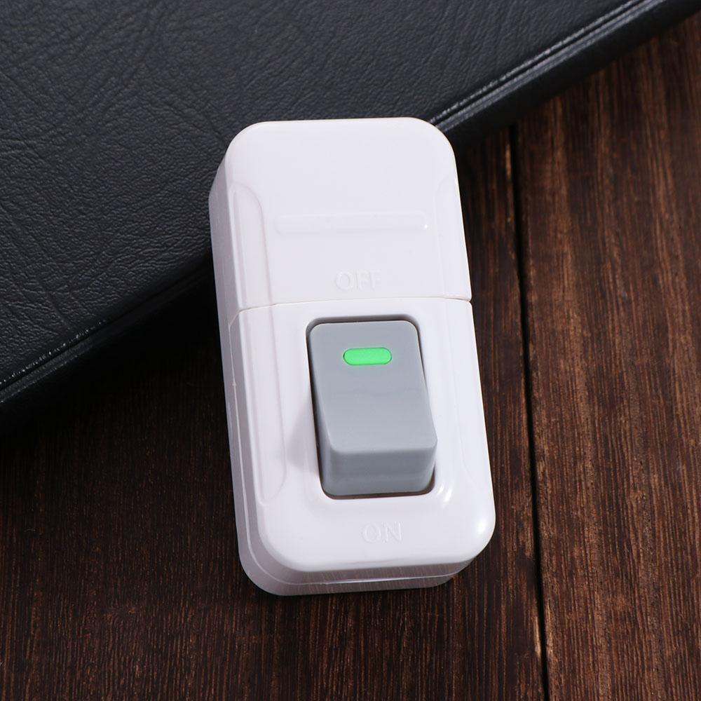 Plastic Push Button Switch White Small Rocker Button Cable Switches Light Switch  Table Led Lights