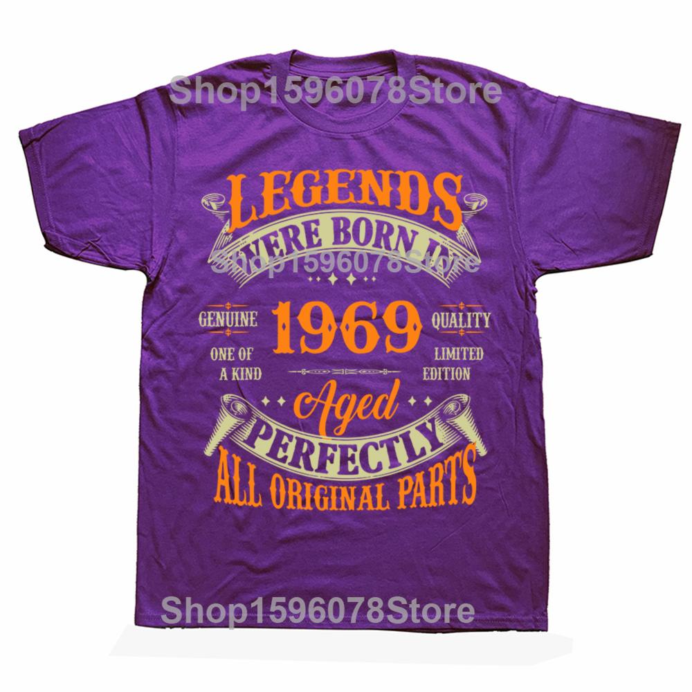 

The Best Are Born In 1969 T-Shirts Limited Edition Legend Year Old Birthday T-Shirt Gift Man Short Sleeve Tee Shirt Cotton XL