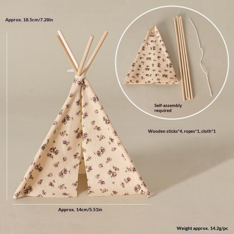 1:12 Scale Camping Tent Model Decoration Simulated Outdoor Tent Ornament Ob11 Doll Doll Small Tent Photo Props