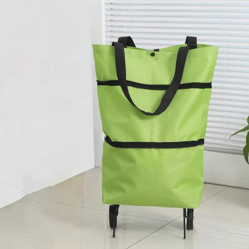 Waterproof Grocery Bag Oxford Cloth Shopping Trolley Foldable Shopping Bag with Wheel  Supermarket