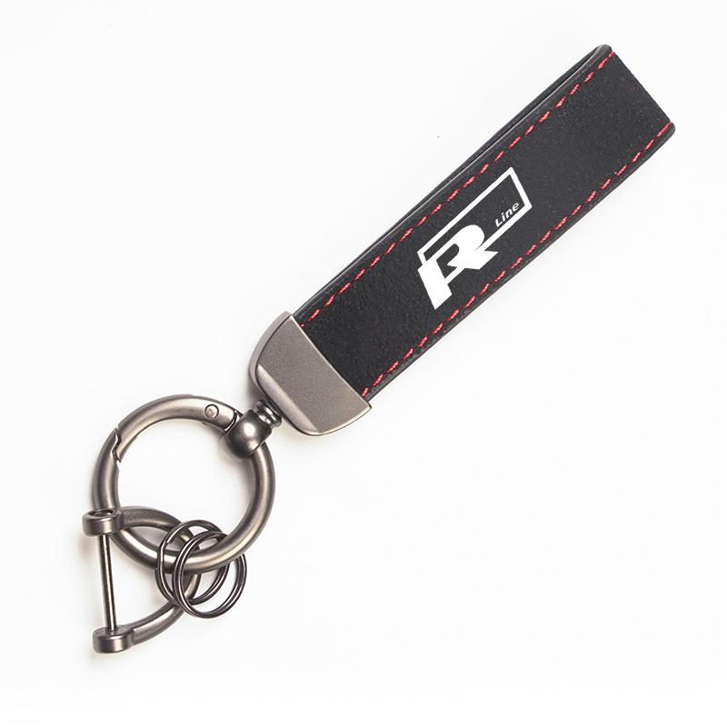 2026 Suede Key Ring Sport Car Keychain Custom Gift With Emblem For VW Golf Polo Tiguan Touran GTI Jetta Passat CC T5 Magotan GTD Hp9