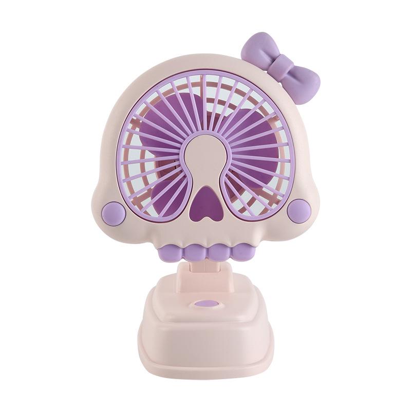 

Silent USB Rechargeable Mini Cartoon Fan for Desktop & Portable Use 8.6*11.5*8.9 cm