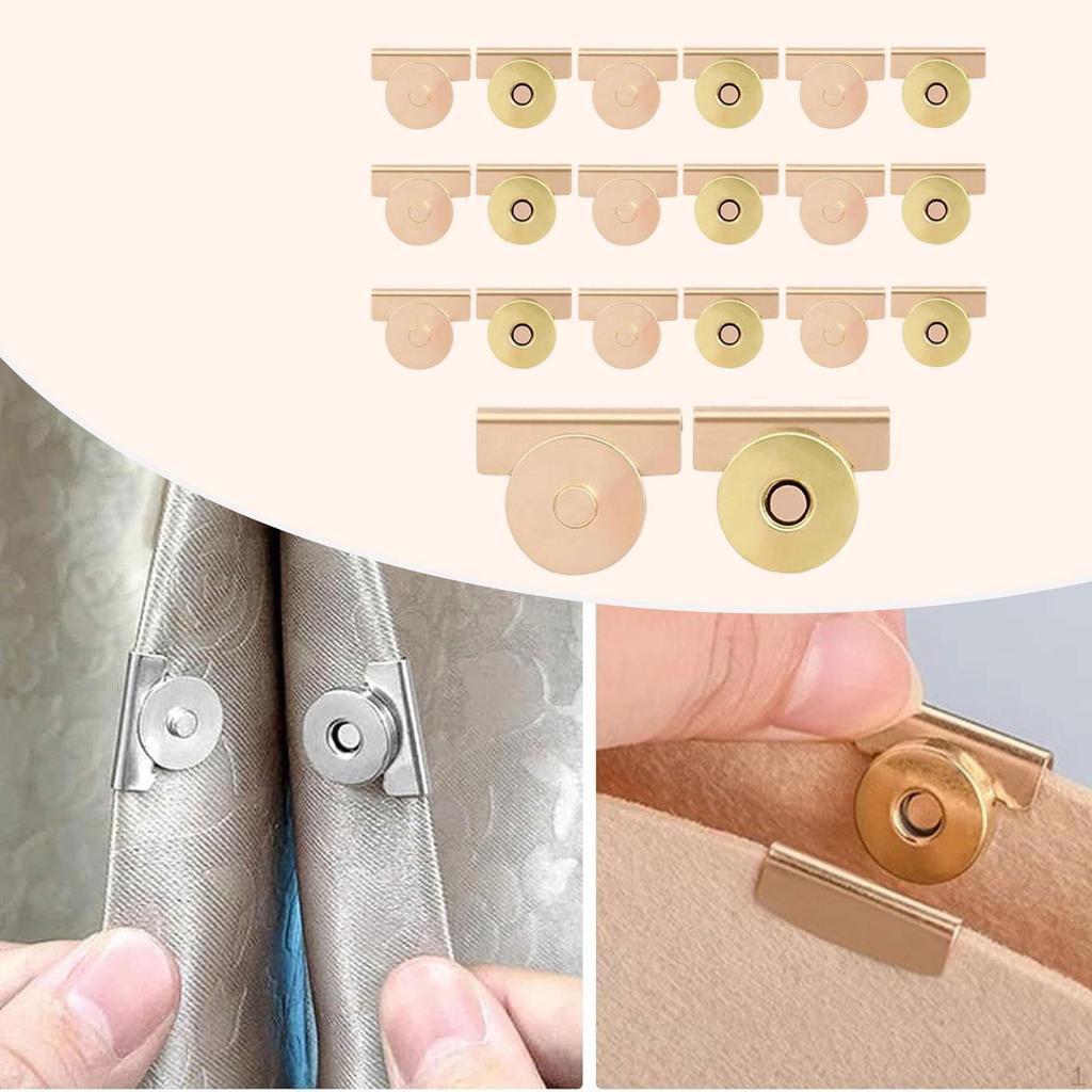 10 Pair Button Bag Hardware Crafts DIY Clip Clasp Buckle Removable for Purses and Tote Snap