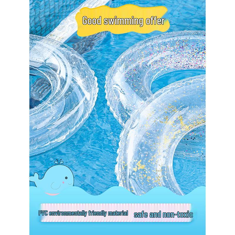 Unisex Transparent Glitter Armpit Swimming Ring