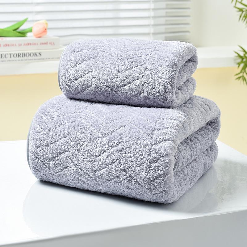 Temu Korallenfleece Weizenohr Handtuchset