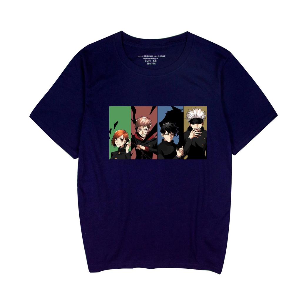 Jujutsu Kaisen Anime T Shirt Men Women Crewneck Short Sleeve Tee Streetwear T-shirt New Cartoon Clothes Tops