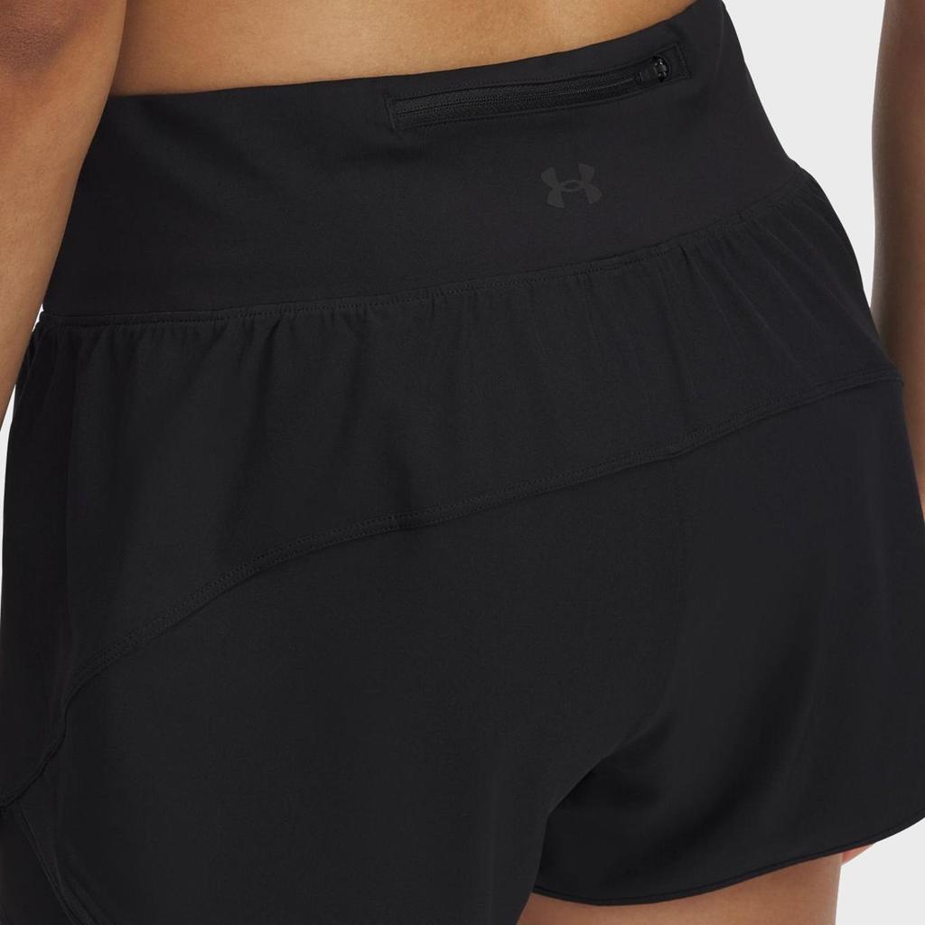 Under Armour Launch Heat Gear Womens Running Series UA Pro Two-In-One Durable Fashion Casual Sports Shorts Women Shorts Black 1389575-001