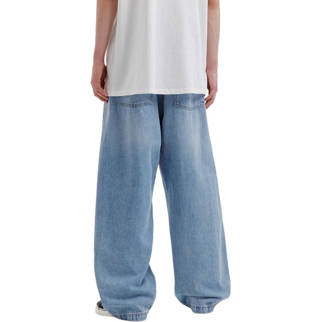 Carhartt WIP Classic Square Label Distressed Wide-Leg Baggy Jeans Men Jeans CHXJN035893AR