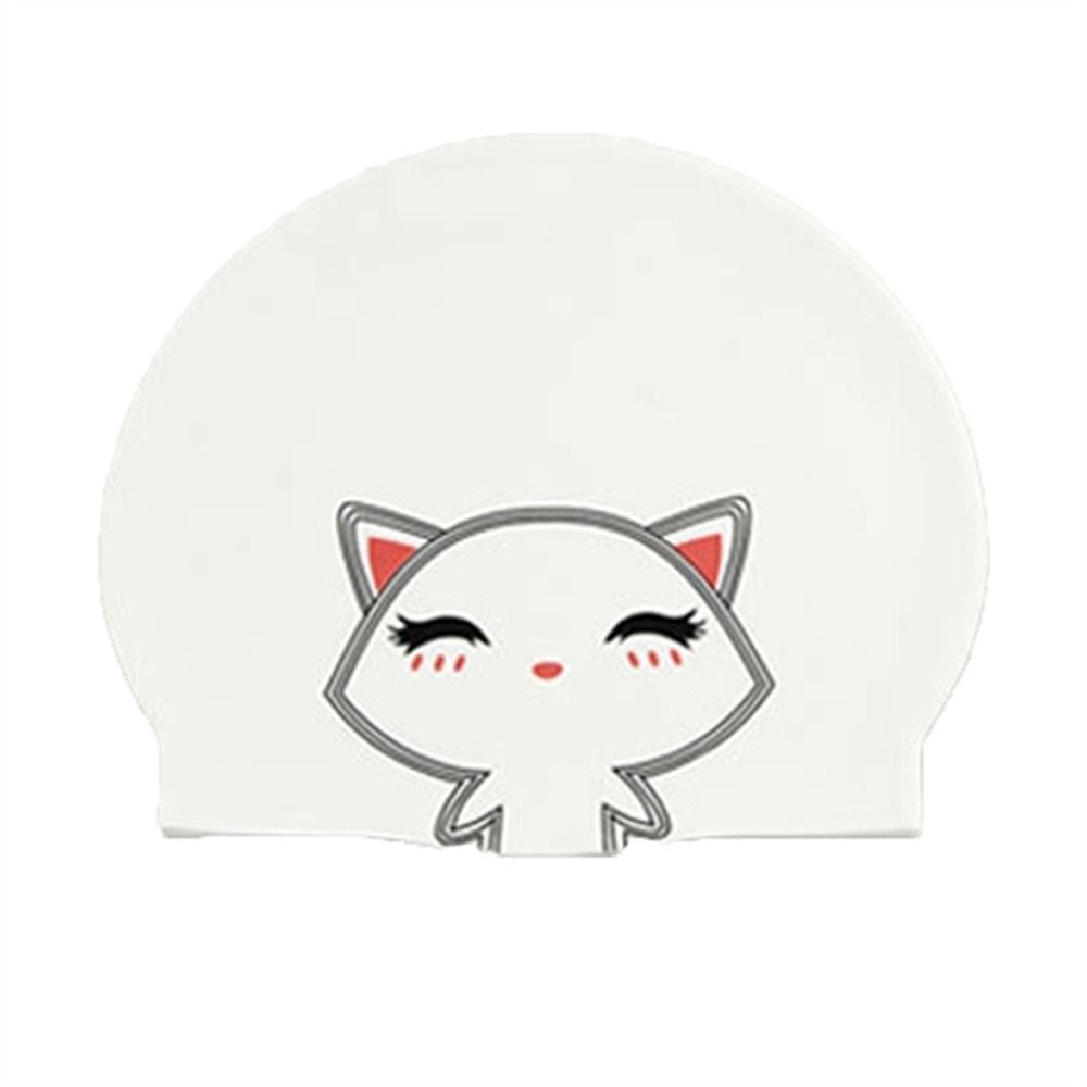 Waterproof Cartoon Cat Elastic Ears Protect Swim Pool Cap Swimming Hat Swimming Cap Diving Hat