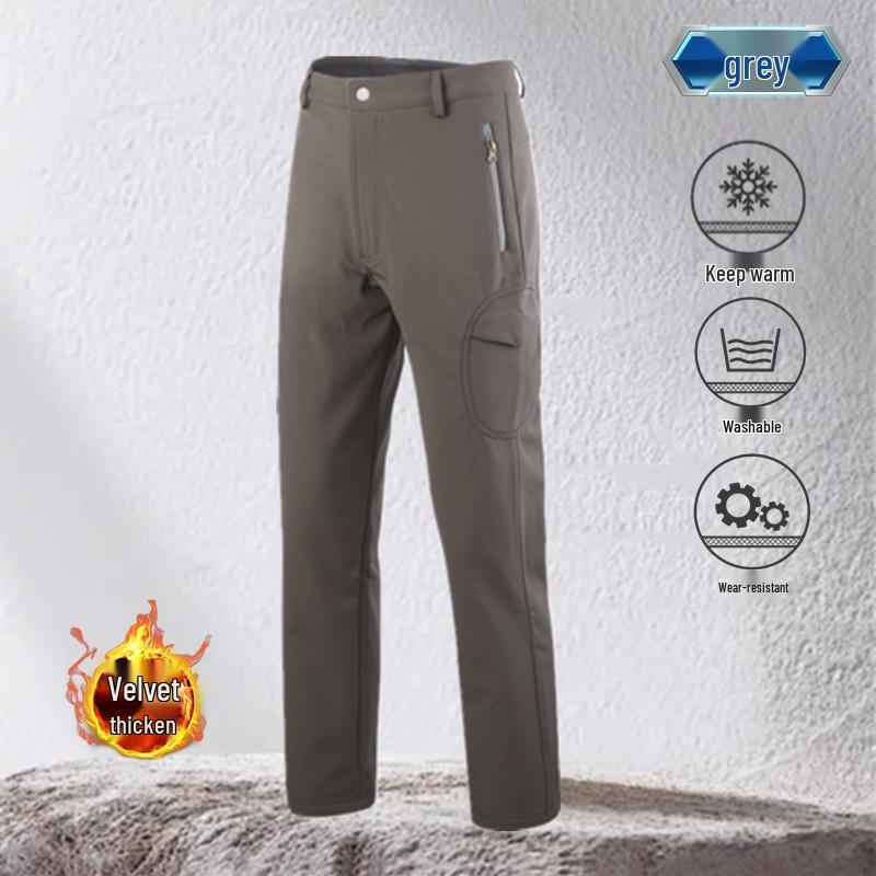 Waterproof Fleece Tactical Outdoor Pants - Warm, Windproof, Softshell, Large Size XL