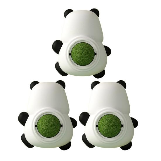 1/2/3Pcs Catnip Treat Ball Set Wall Mounted Cat Chew Toy Eco-friendly Rotating Wall Snack Cat Teeth Care Catnip Balls