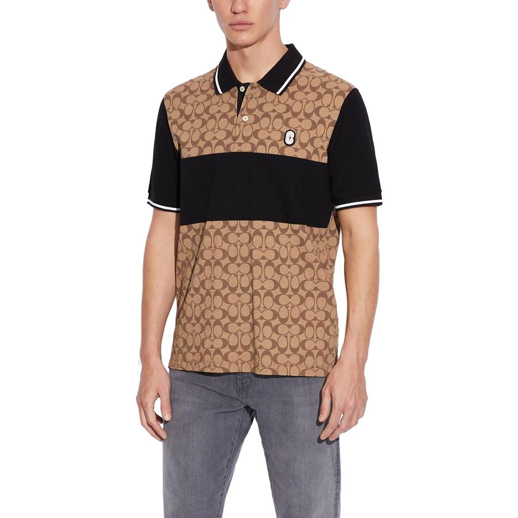 Coach Men Outlet Signature Polo Beige C9605-OFZ