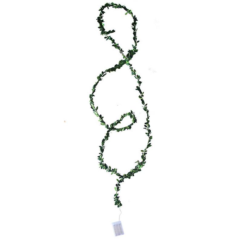 

2 м искусственная гирлянда из плюща с гирляндой из светодиодов Fairy, искусственные висячие растения, лианы для украшения стен сада на свадьбу