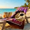 Masha Bear Personalized Text Beach Towel High Absorbency & Quick-Dry Suitable for Swimming Gym Camping Yoga Vacation