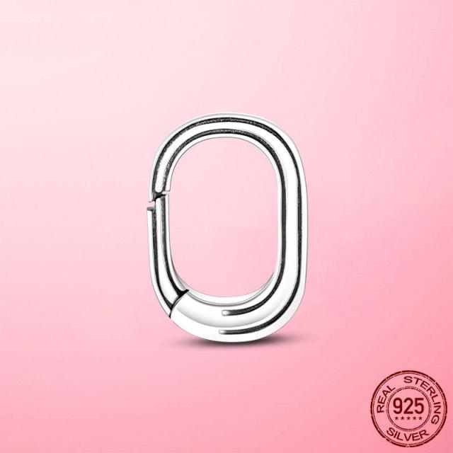 

Серебро 925 пробы Me, подвеска-медальон в форме глаза, подходит для браслета Pandora, ожерелье, серьги-сделай сам, стильные серьги с двумя кольцами, разъем