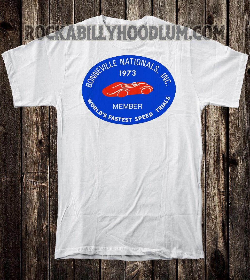 Retro Hot Rod T Shirt Tee Racing Bonnevile Speed Trials Salt Flats 73 Member S