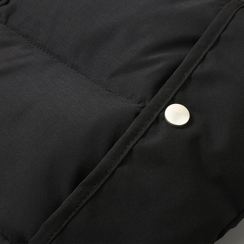Men's Padded Vest Winter  Fashion Stand Collar Thick Warm Black Sleeveless Jackets Plus Size Korean Style Waistcoat
