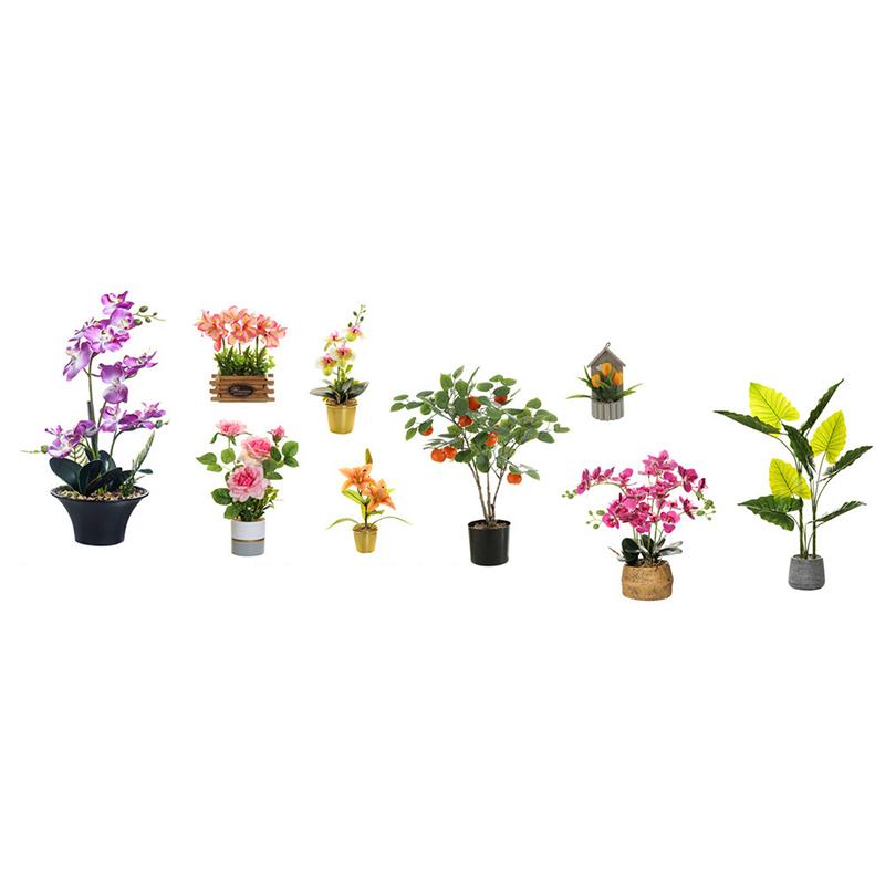 Fake Flower 3D Printing Film Small Lily Bonsai Creative Artificial Flower Interior Decoration Decoration Factory Simulation Pot