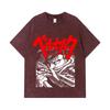 275 GSM Washed T-shirts 100% Cotton Berserk V13 Print Unisex Heavy Cotton T Shirt