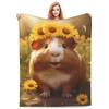 Guinea Pig Blanket Hamster Animal Throw Blankets Plush Cozy Flannel Ultra Soft Fuzzy Funny Party Blanket Gifts for Girls Women
