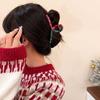 Fashion Christmas Acrylic Hair Claws for Women Girls Sweet Snowflake Print Shark Clamp Hair Clip Headdress Hair Accessories Gift