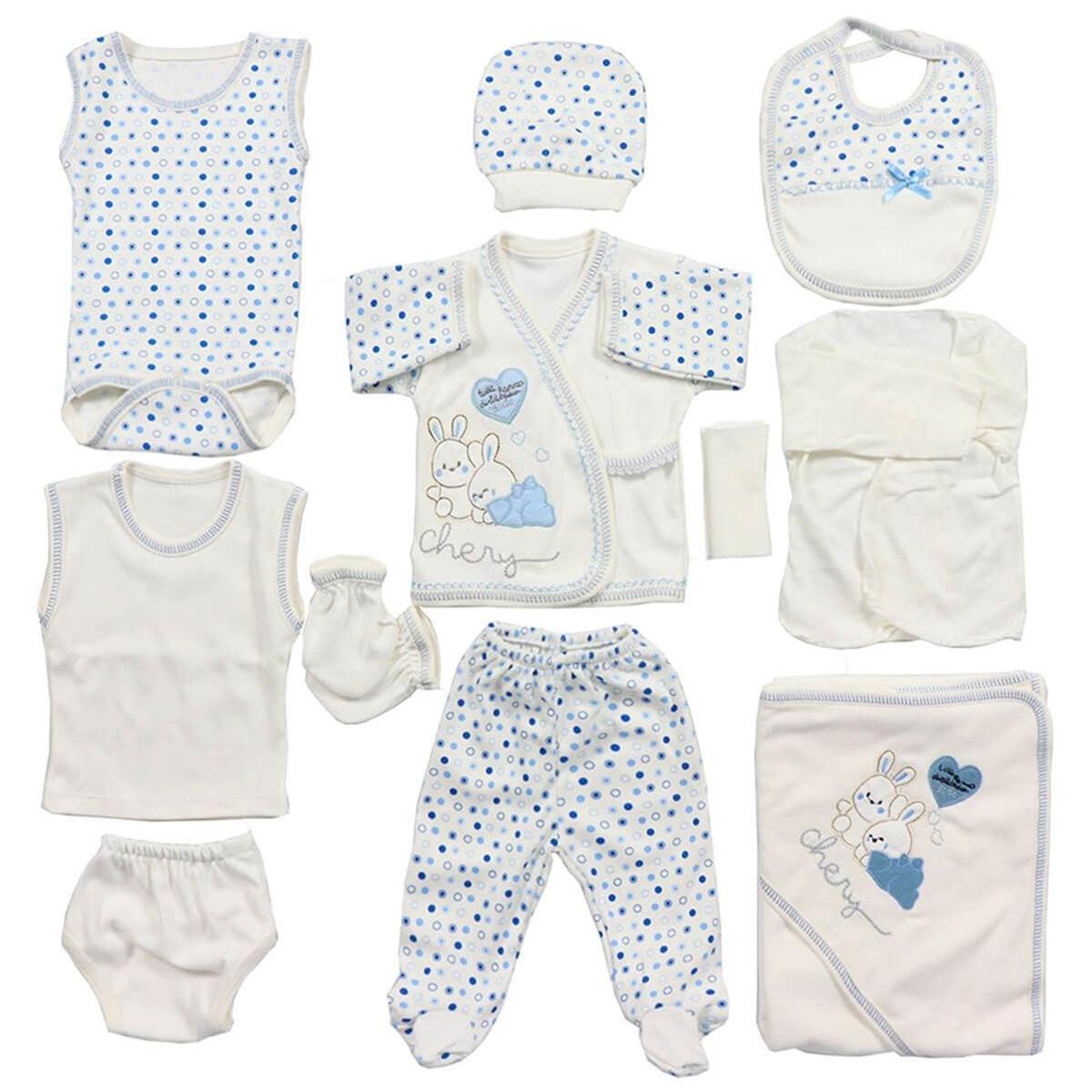 

Chery Blue Heart Rabbit Points Набор из 11 предметов для новорожденных 0-3