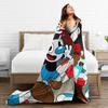 Cupheads Knitted Blanket Fleece Video Game Warm Throw Blanket for Outdoor Travel Bed Rug