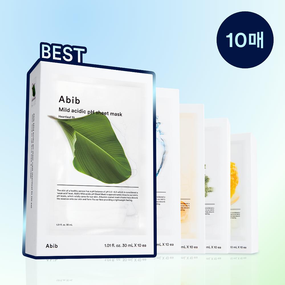 Abib Mild Acidic pH Sheet Mask Honey Fit Nourishing Face Mask 10pcs