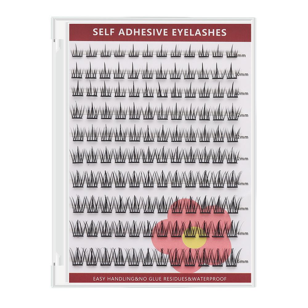 Large-capacity self-adhesive false eyelash set, mixed lengths, various styles, no glue needed, long-lasting waterproof and sweatproof