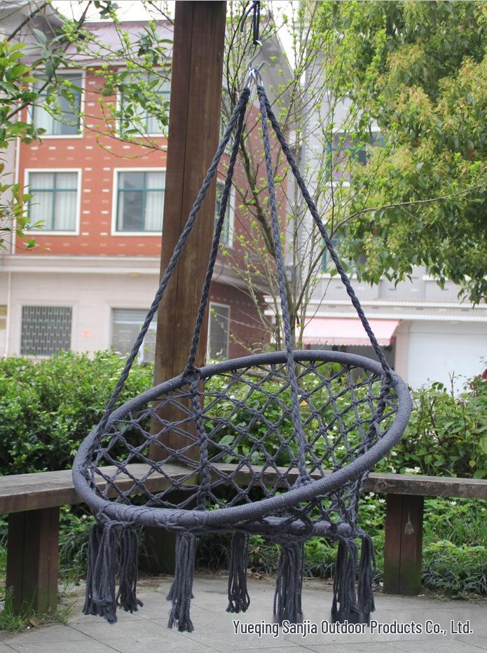 Nordic-Style Indoor/Outdoor Hanging Chair Hammock – Adult and Children's Woven Swing Basket