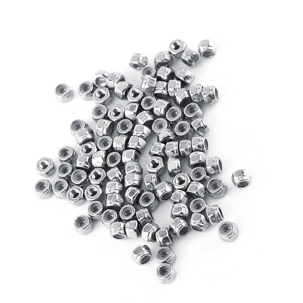 M2 M12 Stainless Steel SS304 Locknut Hex Nut Hexagon Locknuts with Nylon Insert