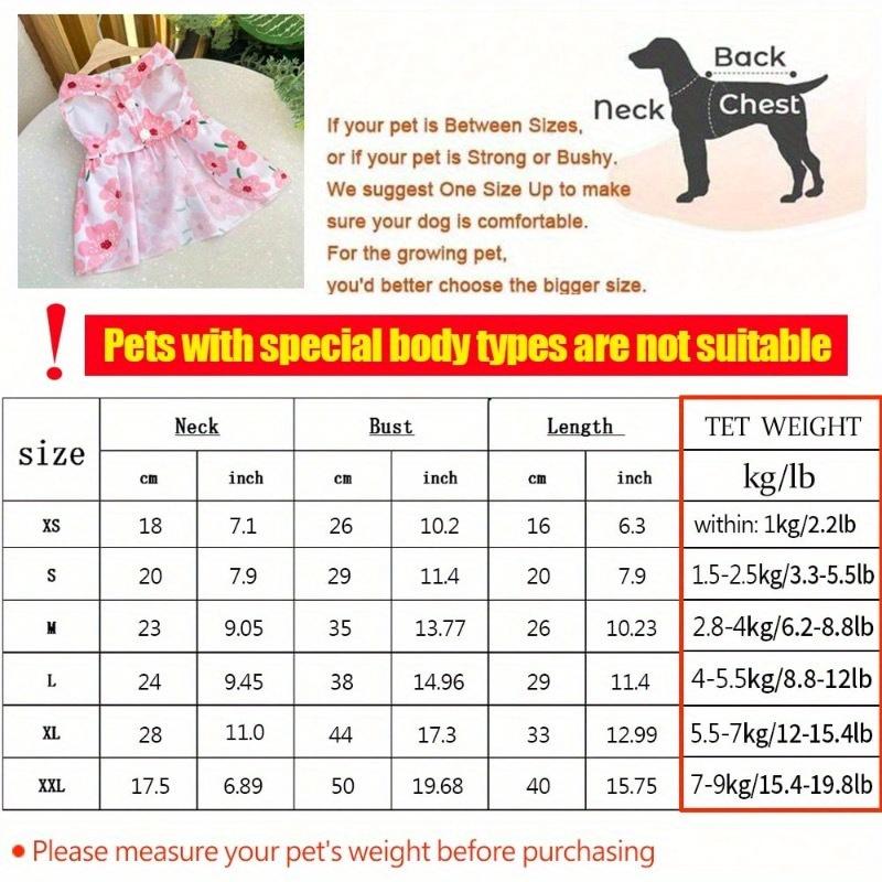 Summer Princess Dog Dress For Small Medium Dogs - Cute Printed Bowknot Lace Pet Skirt | Fashionable Puppy Apparel For Poodle Chihuahua & Small Breeds
