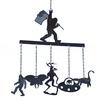 Cryptids Wind Chime Mythical Creature Outdoor Decor with UFO Nessie Designs Handcrafted Wind Chime Decorative Hanging Chimes for Garden Patio