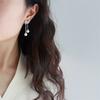 Flash Diamond High-end Exquisite Bow Fringed Earrings Women's New Unique Temperament Earrings Versatile Sweet and Trendy Earrings