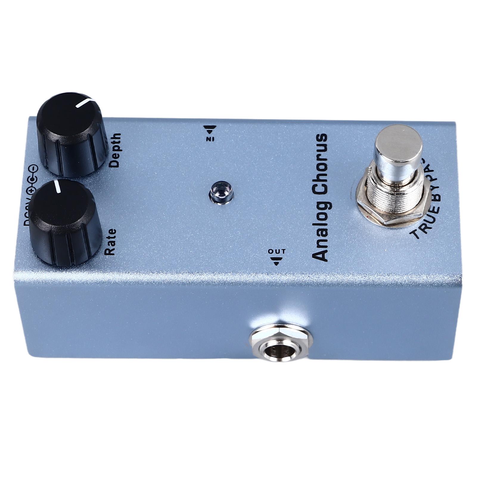 Electric Guitar Effect Pedal Single Type Accurate Adjustment Aluminum Alloy Portable Mini Effect Pedal Analog Chorus(07)