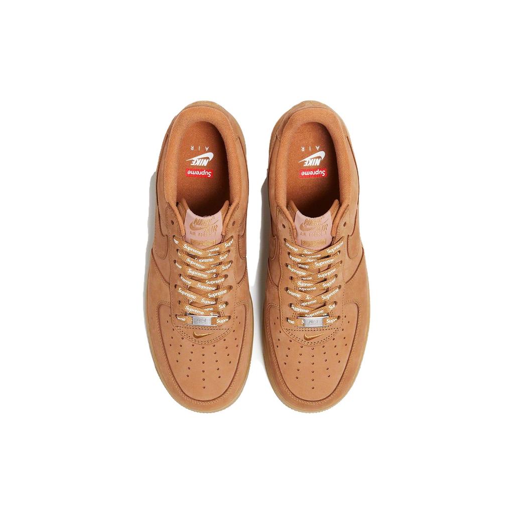 Supreme x Nike Air Force 1 Low SP Box Logo - Pšeničné Unisex Tenisky Hnedá ľanová Gumená svetlohnedá DN1555-200