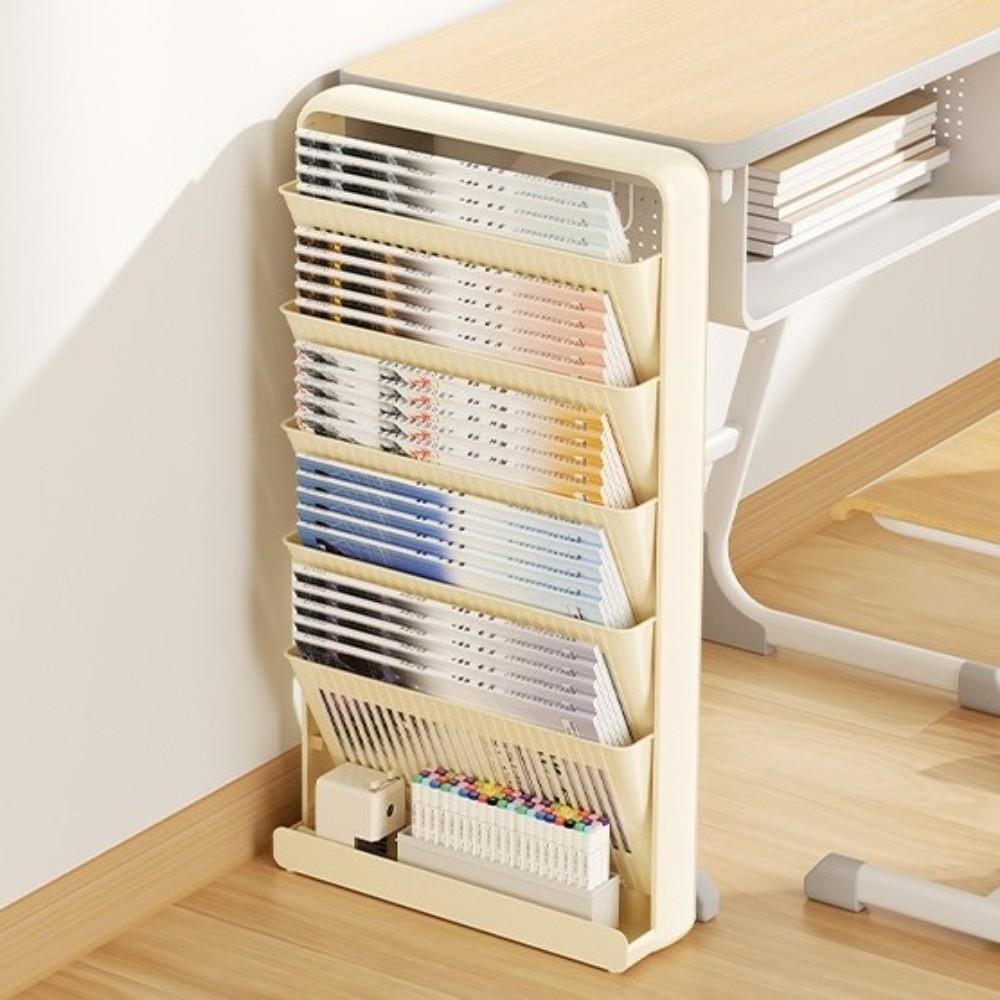 Removable Study Desk Organizer Multi-Layer Side Mounted Bookshelf  Student Table