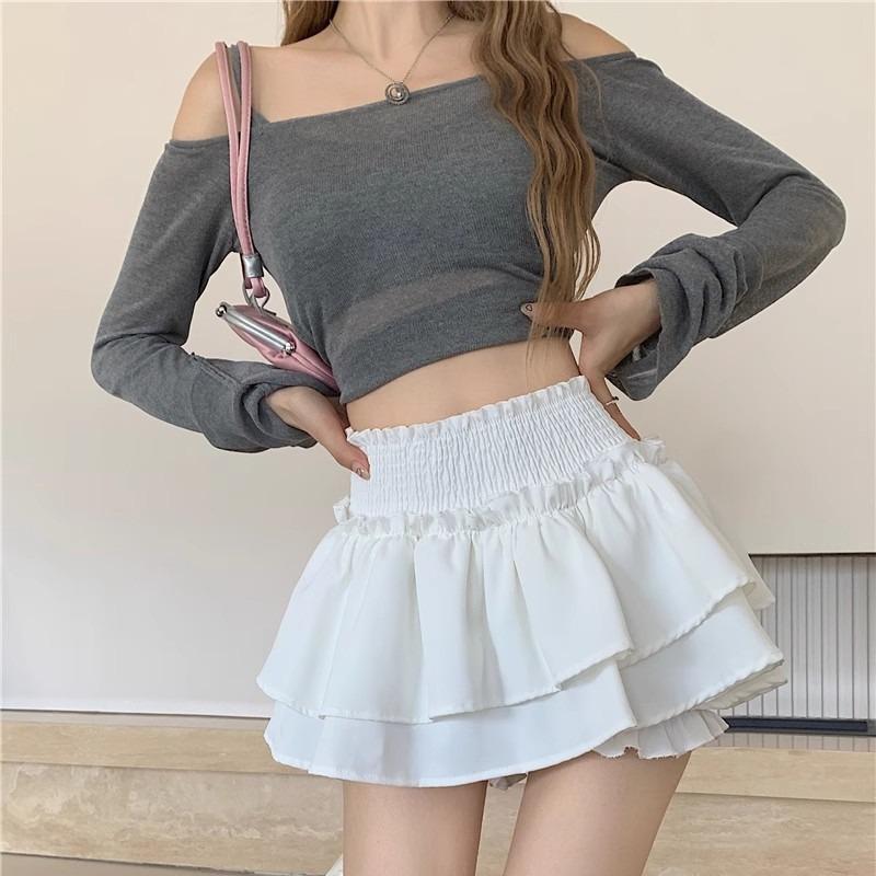 Sweet and Spicy Girl Apricot Polka Dot Midi Skirt, Women s New Summer Casual Versatile Skirt, Hip Hugging Skirt, A-line Short Skirt XL белый
