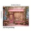 2D Sweet Pink Bakery Backdrop Floral Shop Birthday Party Photo Booth Background