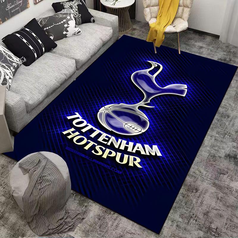 "Tottenham Hotspur Logo Design Carpet, Blue Soccer Fan Floor Rug" Suitable for use as an anti-slip for living room bedroom sofas