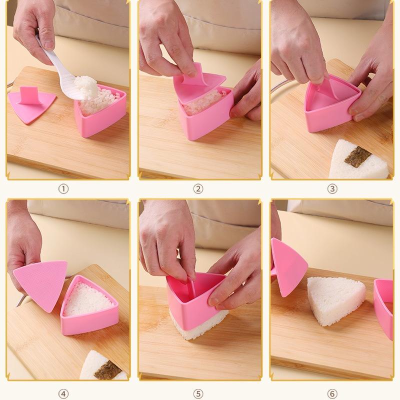 1pc Japanese-Style Triangle Rice Ball Mold Rice Presser Large Triangle Layered Rice Ball Mold DIY Sushi Nori Wrap Tool