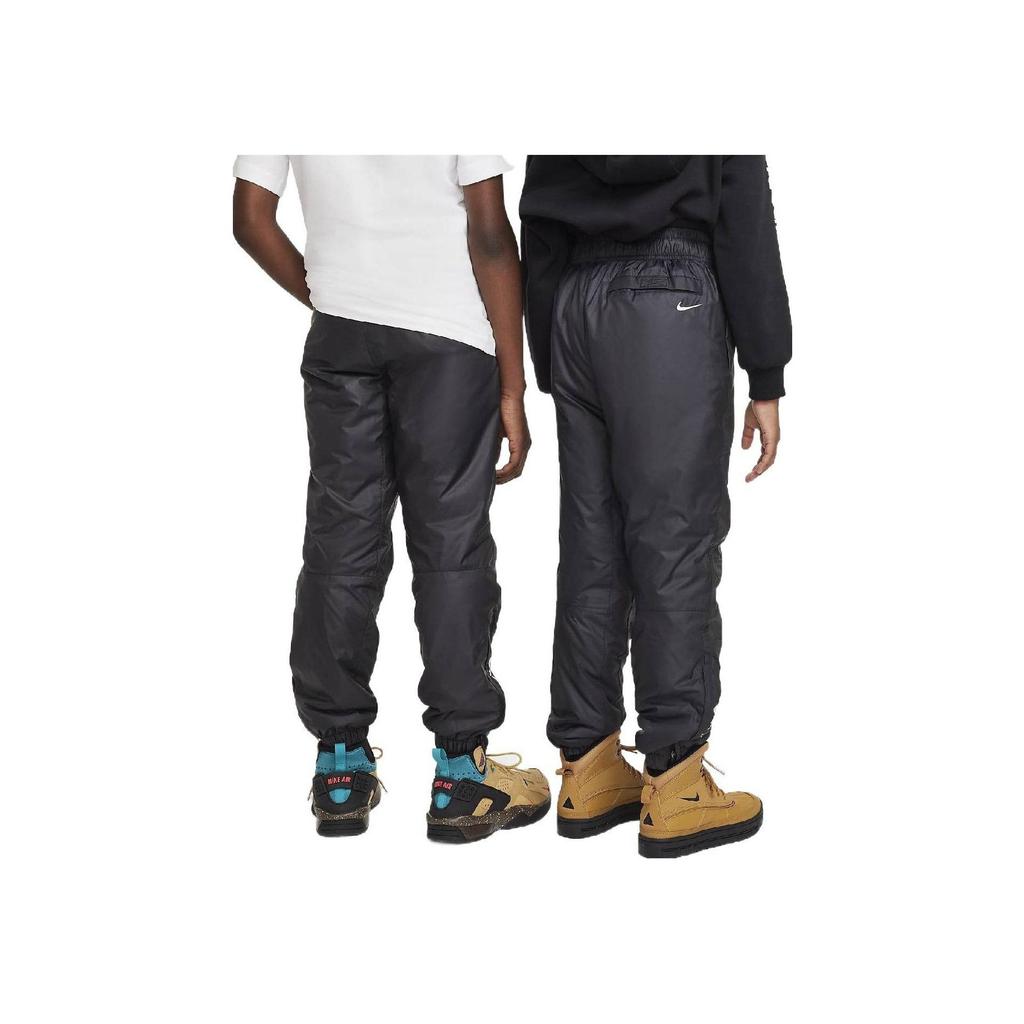 Nike Solid Color Logo Cuffed Casual Pants Kids Bottoms Black DQ9322-010