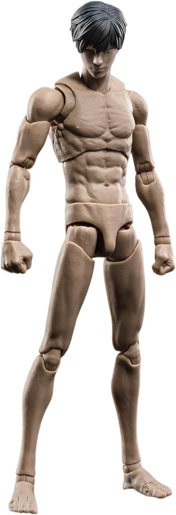 Männliche Actionfigur im Maßstab 1:12, 6-Zoll Flexible Muskulöse Verlängerte Körperfigur, Miniatur-Körperreihen mit Geformtem Kopf und Austauschbaren Teilen