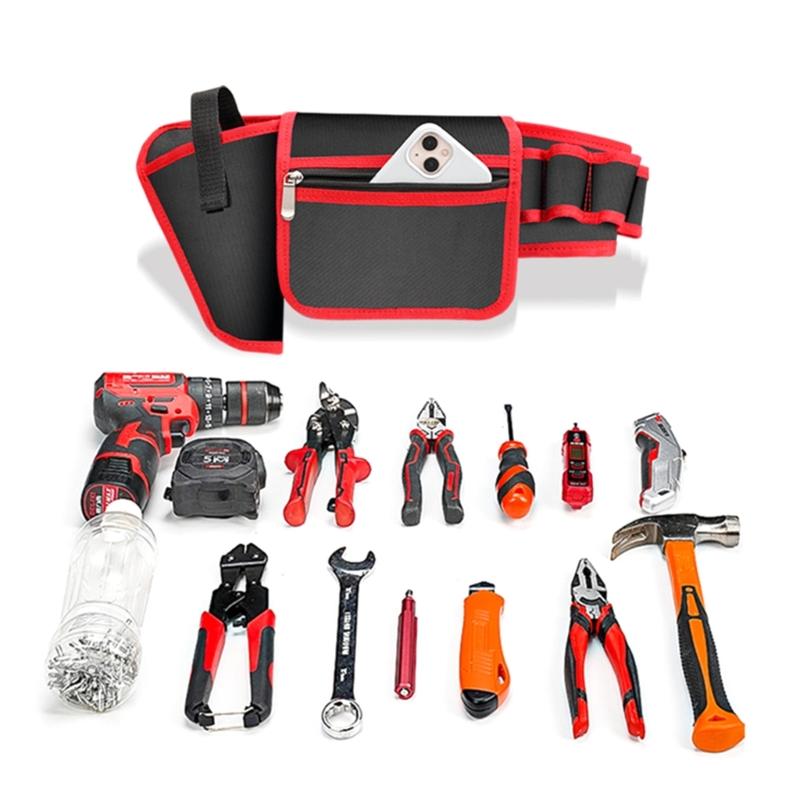 Electrician Tool Pouches Tool Belt Pouches Multiple Pockets Tool Organizers Attachment Pouches for Technician Maintenance