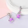 Charms Coppercute Pinkish-Purple Cat Teapot Pendants Fit Charms Plataoriginal Bracelet Women Jewellery Making Gifts
