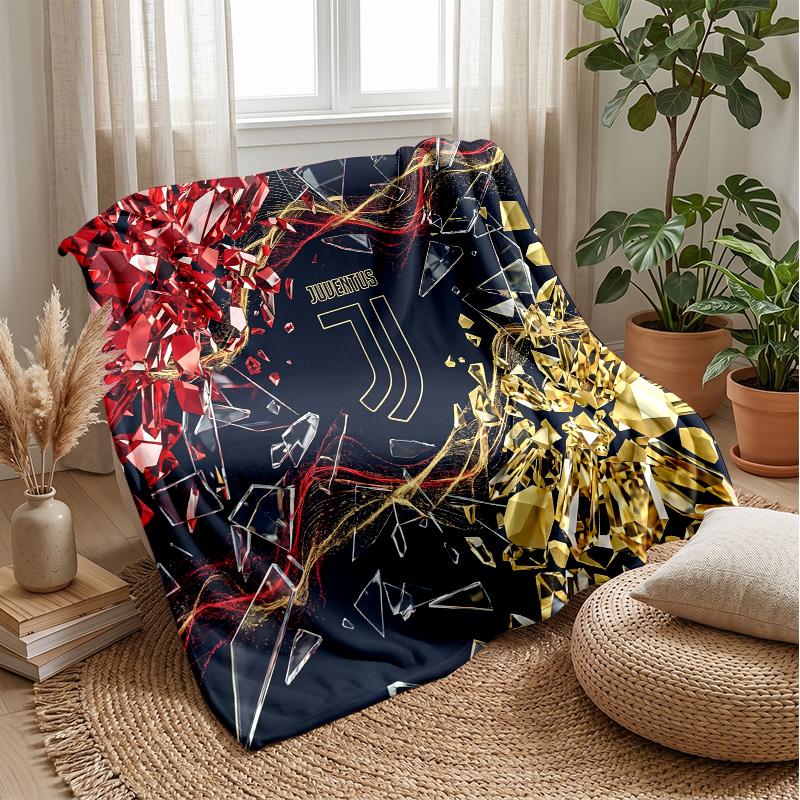 Juventus FC Theme blanket Soft Flannel Blanket Plush Throw Blanket Cozy Sofa Bed Blanket for Home Decor