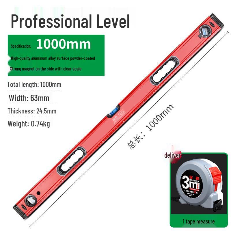 Aluminum Alloy Magnetic Spirit Level and Tape Measure Tool
